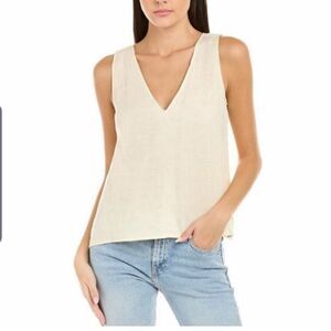 Nwt johnny was CALME drape tank top in ivory